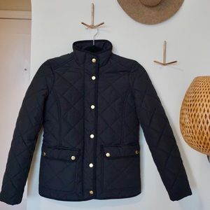 J.Crew Black Quilted Down Jacket